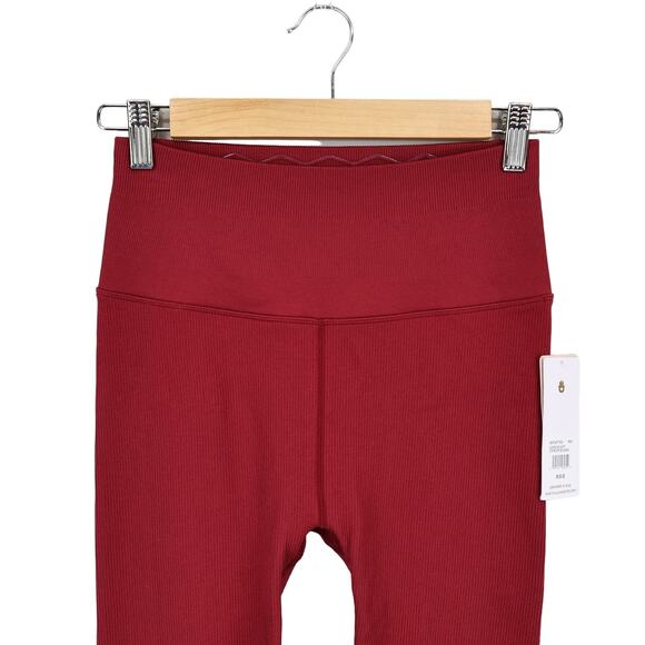 Spiritual Gangster Love Sculpt 7/8 Ruffle Legging Ruby Red Size XS/S NWT - Picture 2 of 8